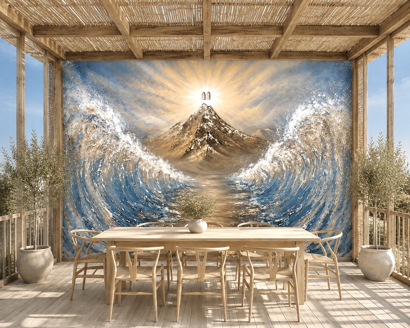 Beyond The Waves- Sukkah Mural - Image 2