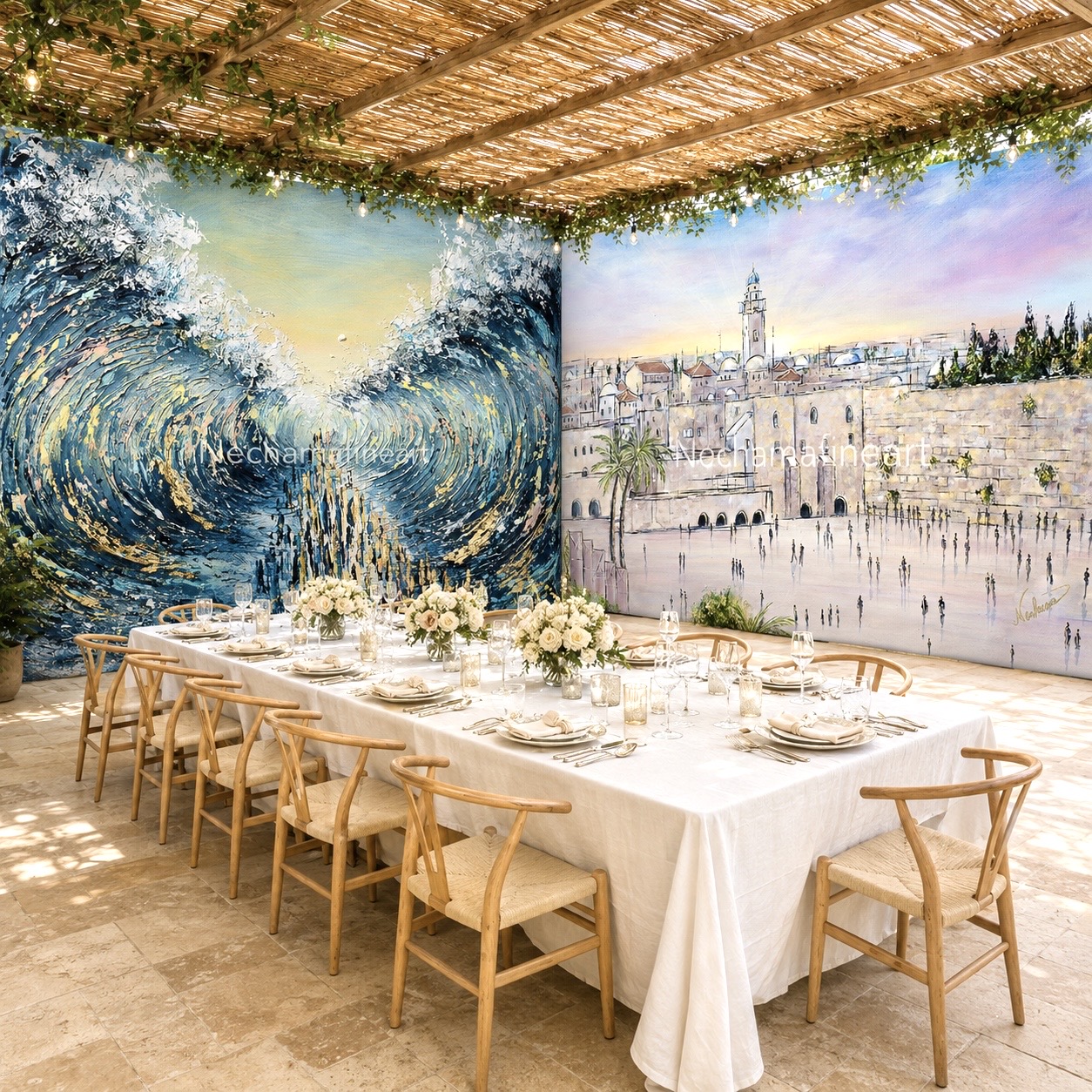 Kotel at Sunrise- Sukkah Mural - Image 3
